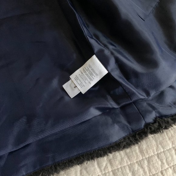 J. Crew Black Sherpa Faux Fur Vest, sz Large - Picture 4 of 7